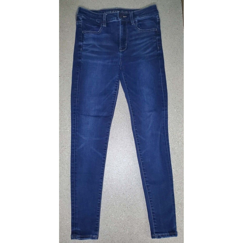 American Eagle Super Stretch High Rise Jeggings Size4 Non-distressed Denim Jeans